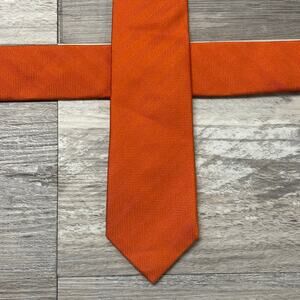 Charles Tyrwhitt Orange Mens 59" Silk Textured Business Corpcore Preppy Neck Tie